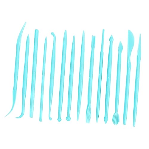 OSALADI 2 Sätze Teiliges Fondant Modellierwerkzeug Kunststoff Clay Sculpture Pens für Torten Dekoration DIY Cake Carving Pens mit Vielseitigen Spitzen für Anfänger und Profis von OSALADI