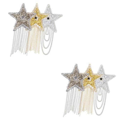 OSALADI 2 Sätze Teiliges Funkelnde Sternen Patches Für Kleidung Verschleißfeste Stoffaufnäher Mit Strass Und Quasten Für Diy Projekte Geeignet Für Jacken Hosen Taschen Und 3 Stücke * 2 OSALADI 2 Sätze Teiliges Funkelnde Sternen Patches Für Kleidung Verschleißfeste Stoffaufnäher Mit Strass Und Quasten Für Diy Projekte Geeignet Für Jacken Hosen Taschen Und 3 Stücke * 2 von OSALADI