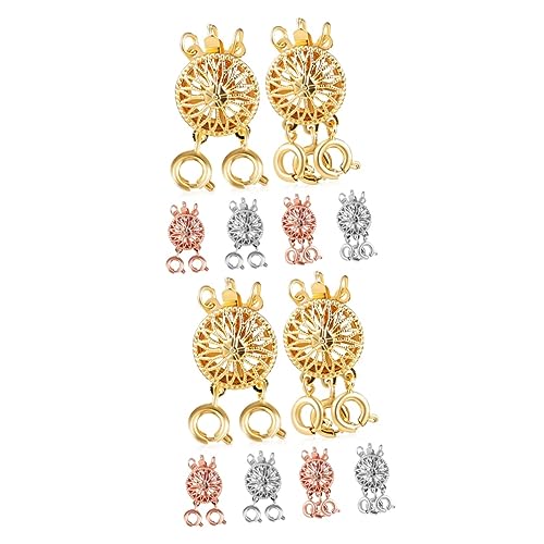 OSALADI 2 Sätze Teiliges Halskettenverschluss Spacer Für Mehrlagige Schmuckstücke Blumen Design Für Armbänder Und Langlebig Und Installieren 6 Stücke * 2 von OSALADI