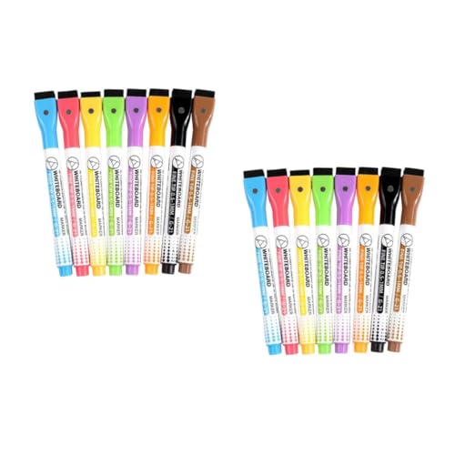 OSALADI 2 Sätze Teiliges Magnetische Whiteboard Stifte Abwischbare Marker Mit Farbenfrohen Tinten Für Kinderfreundliche Zeichnungen Und Notizen Für Büro Und Zuhause 8 Stücke * 2 OSALADI 2 Sätze Teiliges Magnetische Whiteboard Stifte Abwischbare Marker Mit Farbenfrohen Tinten Für Kinderfreundliche Zeichnungen Und Notizen Für Büro Und Zuhause 8 Stücke * 2 von OSALADI