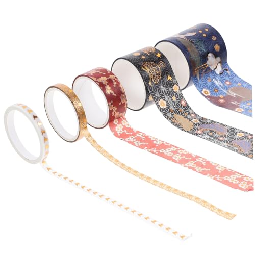 OSALADI 2 Sätze Teiliges Vintage Scrapbook Tape Dekoratives Washi Klebeband Für Notizbücher Diy Projekte Und Kreative Handarbeiten Zufällige Muster Für Journaling Und 5 Stück * 2 von OSALADI