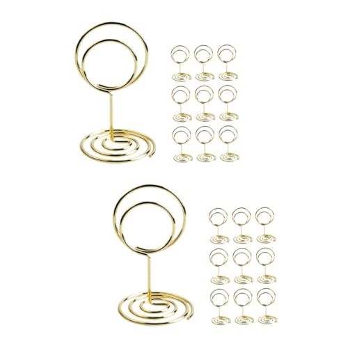 OSALADI 2 Sätze Tischkartenhalter Hochzeit Karteninhaber Tischnummernhalter Für Die Hochzeit Fotokartenhalter Bild Steht Namensschildhalter Golden Draht Aus Kohlenstoffstahl 10 Stück * 2 OSALADI 2 Sätze Tischkartenhalter Hochzeit Karteninhaber Tischnummernhalter Für Die Hochzeit Fotokartenhalter Bild Steht Namensschildhalter Golden Draht Aus Kohlenstoffstahl 10 Stück * 2 von OSALADI