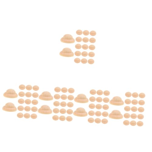OSALADI 2 Sätze Unbemalte Holzpuppen Hüte Diy Bastelmaterial Für Kreative Zum Bemalen Und Dekorieren Von Spielzimmern Holzfiguren Für Handarbeiten 40 Stück * 2 von OSALADI