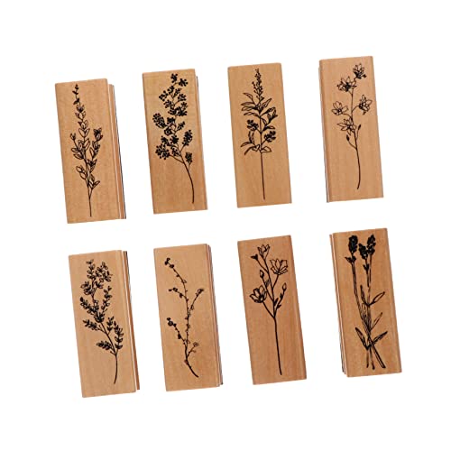 OSALADI 2 Sätze Vintage Holzstempel Teilig Pflanzenmotive Für Scrapbooking Diy Handbuch Und Alben Zur Dekoration Von Tagebüchern Und Bastelprojekten 8 Stück * 2 OSALADI 2 Sätze Vintage Holzstempel Teilig Pflanzenmotive Für Scrapbooking Diy Handbuch Und Alben Zur Dekoration Von Tagebüchern Und Bastelprojekten 8 Stück * 2 von OSALADI