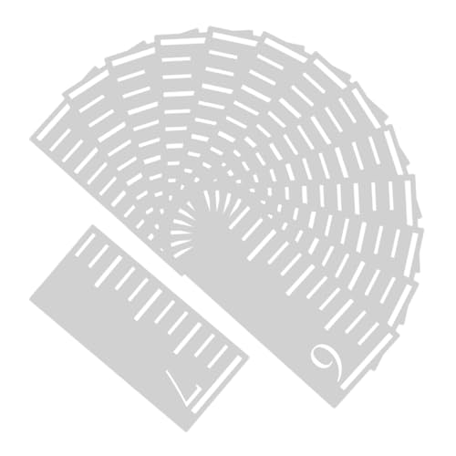 OSALADI 2 Sätze Wachstumsmessschablone Fuß Kunststoff Lineal Stencil für Wandmontage Präzise Höhenmessung Platzsparendes Design Kindersicheres Material für zur Wachstumsüberwachung von OSALADI