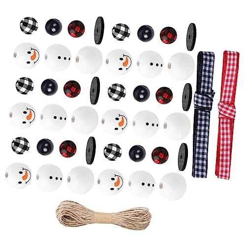 OSALADI 2 Sätze Weihnachts Schneemann Holzperlen DIY Bastelperlen für Winterdeko DIY Zubehörpaket mit Weißen Perlen Natürliche Holzperlen für Weihnachtsbaum Anhänger und Zufällige Farbe OSALADI 2 Sätze Weihnachts Schneemann Holzperlen DIY Bastelperlen für Winterdeko DIY Zubehörpaket mit Weißen Perlen Natürliche Holzperlen für Weihnachtsbaum Anhänger und Zufällige Farbe von OSALADI