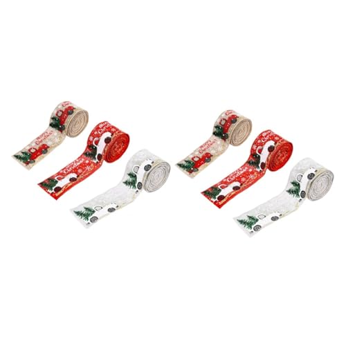 OSALADI 2 Sätze Weihnachtsbastelband Urlaubsband Weihnachtsbänder Schleife Weihnachtswickelband Gold Weihnachtsdeko Weihnachtsmusterband Dekoratives Band Stoff 3 Rollen * 2 OSALADI 2 Sätze Weihnachtsbastelband Urlaubsband Weihnachtsbänder Schleife Weihnachtswickelband Gold Weihnachtsdeko Weihnachtsmusterband Dekoratives Band Stoff 3 Rollen * 2 von OSALADI