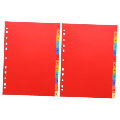 OSALADI 2 Sets Indexseiten Trennbrett Niedliche Ordner Trennblätter Kunststoff Ordner Trennblätter Ordner Trennblätter Karteikarten Trennblätter Ordner Trennblätter Mit von OSALADI