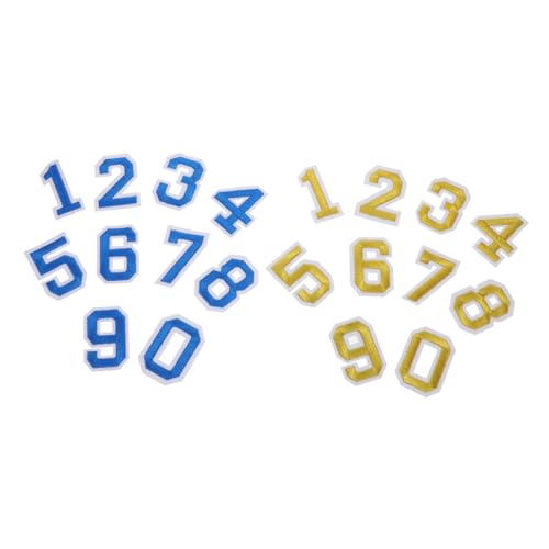 OSALADI 2 Sets Jersey Digitalaufkleber Gestickte Patches Für Kleider Selbstklebende Applikationen Für Kleidung Bügelflicken Für Taschen Applikationen Für Schuhe Selbstklebende von OSALADI