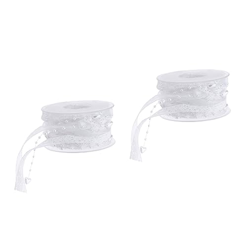 OSALADI 2 Stück 5 Spitzengewebe Partydekorationen Brautduschendekorationen Hochzeit Band für Blumen hübsches Band geschenkband Verpackungsband Partydekoration Handwerk Weiß OSALADI 2 Stück 5 Spitzengewebe Partydekorationen Brautduschendekorationen Hochzeit Band für Blumen hübsches Band geschenkband Verpackungsband Partydekoration Handwerk Weiß von OSALADI