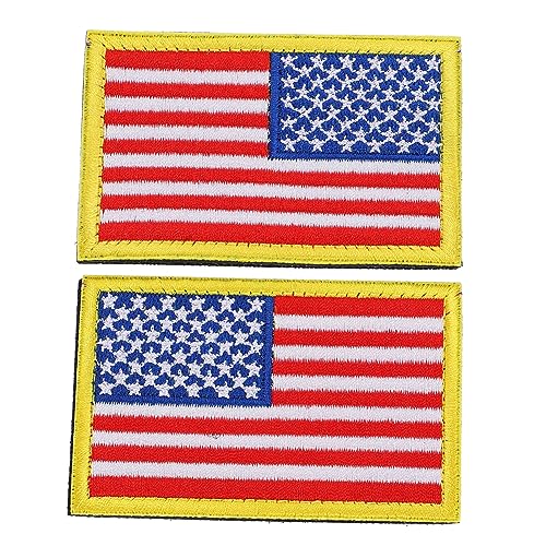 OSALADI 2 Stück Amerikanische Flagge Design Aufnäher für Kleidung und Taschen Taktische Abzeichen für Arme und Schultern zur Dekoration und Reparatur von OSALADI