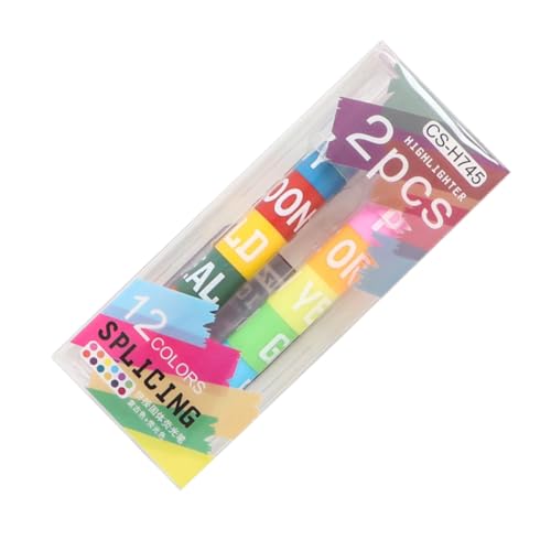 OSALADI 2 Stück Assembled Marker Pens Fluoreszierende Textmarker für Schule Büro und Kreative Anwendungen für Lehrer und Studenten Farben Retro Design OSALADI 2 Stück Assembled Marker Pens Fluoreszierende Textmarker für Schule Büro und Kreative Anwendungen für Lehrer und Studenten Farben Retro Design von OSALADI