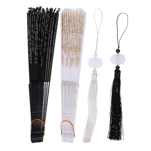 OSALADI 2 Stück Bestickte Faltfächer mit Goldfarbenen Quasten Faltbare Handfächer im Vintage Stil Sommerfächer für Hochzeit Tanz und Fotografie Handgehaltene Dekoration OSALADI 2 Stück Bestickte Faltfächer mit Goldfarbenen Quasten Faltbare Handfächer im Vintage Stil Sommerfächer für Hochzeit Tanz und Fotografie Handgehaltene Dekoration von OSALADI