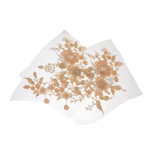 OSALADI 2 Stück Bestickte Spitzenapplikationen mit Perlen Blumen Spitzen-patches für DIY Kleidung Reparatur Elegante Blumen-stoffflicken für Brautkleider Party und Festliche Outfits OSALADI 2 Stück Bestickte Spitzenapplikationen mit Perlen Blumen Spitzen-patches für DIY Kleidung Reparatur Elegante Blumen-stoffflicken für Brautkleider Party und Festliche Outfits von OSALADI