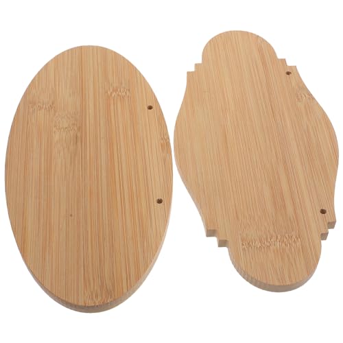OSALADI 2 Stück Blanko Holzschilder Bambus Unbehandelt Diy Bastelplatten für Kreative Türschilder und Raumdekoration Vielseitig Einsetzbar für Bastelprojekte und Persönliche Gestaltungen von OSALADI