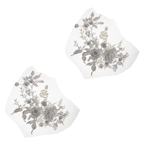 OSALADI 2 Stück Blumenstickerei Applikationen für Diy Nähprojekte Hochwertige Stoffe zum Aufnähen oder Aufbügeln zur Dekoration von Kleidung und Kostümen von OSALADI