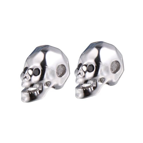 OSALADI 2 Stück Chic DIY Ghost Head Anhänger Punk Totenkopf Rivet Schmuck Zubehör für Armband Halskette Schlüsselanhänger DIY Bastelarbeiten Silberfarben OSALADI 2 Stück Chic DIY Ghost Head Anhänger Punk Totenkopf Rivet Schmuck Zubehör für Armband Halskette Schlüsselanhänger DIY Bastelarbeiten Silberfarben von OSALADI