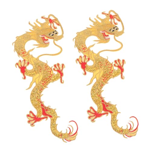 OSALADI 2 Stück Chinesischer Dragon Stickerei Aufnäher zum Aufnähen und Aufbügeln Dekorative Textilflicken für Kleidung Rucksäcke DIY Reparatur und Verschönerung OSALADI 2 Stück Chinesischer Dragon Stickerei Aufnäher zum Aufnähen und Aufbügeln Dekorative Textilflicken für Kleidung Rucksäcke DIY Reparatur und Verschönerung von OSALADI