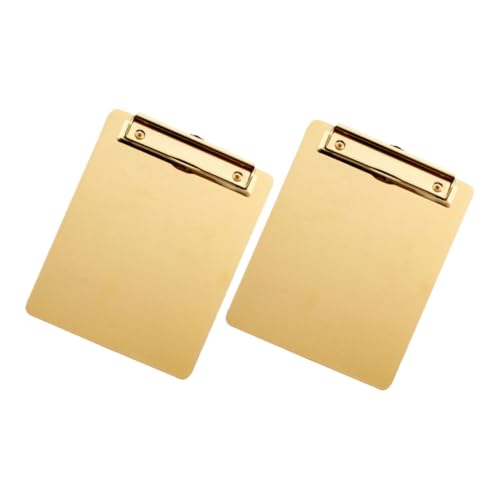 OSALADI 2 Stück Dateispeicherblock Planke Dokumentieren Mit A4 Datei Zwischenablagen Büro Klemmbretter Metall -zwischenablage Klemmbrett Aus Metall Golden Rostfreier Stahl OSALADI 2 Stück Dateispeicherblock Planke Dokumentieren Mit A4 Datei Zwischenablagen Büro Klemmbretter Metall -zwischenablage Klemmbrett Aus Metall Golden Rostfreier Stahl von OSALADI