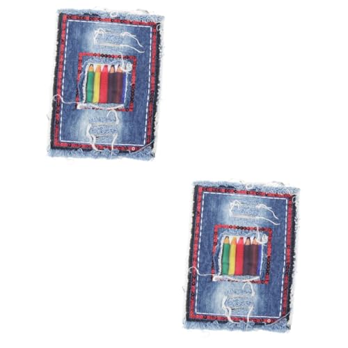OSALADI 2 Stück Dekorativer Jeansflicken Aufnähbare Cartoon Patches für Kleidung Diy Stickerei Waschbar und Langlebig für Reparaturen von Jeans Jacken und Taschen von OSALADI