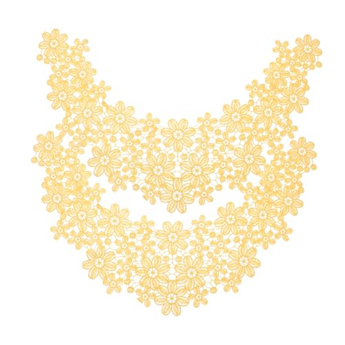 OSALADI 2 Stück Diy Blumenspitze Applikation Kragen Teiliges Besticktes Wasserlösliches Hallow out Elegantes Design für Kleider Taschen Hochzeitsmode und Bastelprojekte von OSALADI