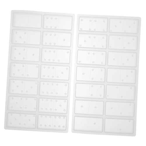 OSALADI 2 Stück Diy Domino Silikonform Epoxidharz Gießform für Domino Kreationen Einfach zu Reinigen und Wiederverwendbar für Bastelprojekte von OSALADI