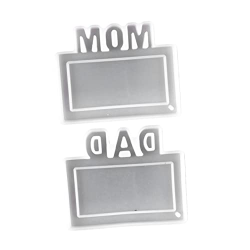 OSALADI 2 Stück Epoxidharz Schlüsselanhänger Silikonformen Mom Dad Buchstaben DIY Gießform für Schmuck Anhänger Basteln Muttertag Vatertag OSALADI 2 Stück Epoxidharz Schlüsselanhänger Silikonformen Mom Dad Buchstaben DIY Gießform für Schmuck Anhänger Basteln Muttertag Vatertag von OSALADI