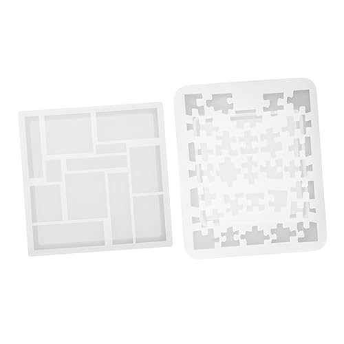 OSALADI 2 Stück Geometrische Silikonform DIY Puzzle Gießform für Kunstprojekte für Kreative Bastelarbeiten mit Kindern und Resin Liebhabern von OSALADI
