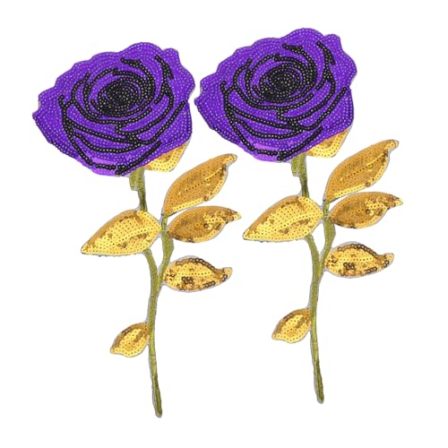 OSALADI 2 Stück Gestickter Stoffstempel Applikationen Kleidungsflicken Name Flecken Kleiderflicken Stiegen Nähen Dekorative Patches Blumen- Handwerk Rose Pailletten Violett OSALADI 2 Stück Gestickter Stoffstempel Applikationen Kleidungsflicken Name Flecken Kleiderflicken Stiegen Nähen Dekorative Patches Blumen- Handwerk Rose Pailletten Violett von OSALADI