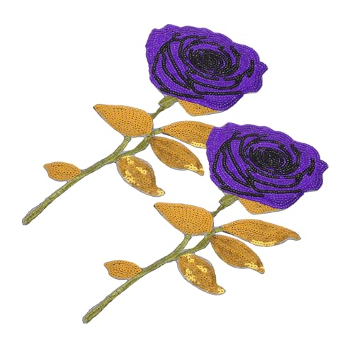 OSALADI 2 Stück Gestickter Stoffstempel Paillette Patch Flicken für Bekleidung Schild Blumenflecken nähen Kleiderflicken stiegen Rosenflicken aufbügeln Rosenbrosche Violett OSALADI 2 Stück Gestickter Stoffstempel Paillette Patch Flicken für Bekleidung Schild Blumenflecken nähen Kleiderflicken stiegen Rosenflicken aufbügeln Rosenbrosche Violett von OSALADI