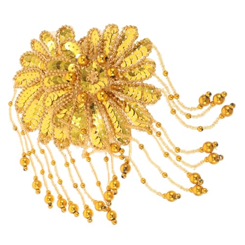OSALADI 2 Stück Goldene Schulter-epauletten mit Bestickten Pailletten Fransen und Quasten Handgefertigte Blumen-design Wiederverwendbare Kostüm-schulterpolster für Bühne Tanz und Cosplay OSALADI 2 Stück Goldene Schulter-epauletten mit Bestickten Pailletten Fransen und Quasten Handgefertigte Blumen-design Wiederverwendbare Kostüm-schulterpolster für Bühne Tanz und Cosplay von OSALADI