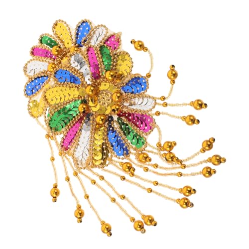 OSALADI 2 Stück Handgefertigte Goldfarbene Pailletten Quasten Schulterepauletten mit Blumenmotiv Leichte Fransen-schulterapplikationen für Bühne Kostüm und Festliche Outfits OSALADI 2 Stück Handgefertigte Goldfarbene Pailletten Quasten Schulterepauletten mit Blumenmotiv Leichte Fransen-schulterapplikationen für Bühne Kostüm und Festliche Outfits von OSALADI
