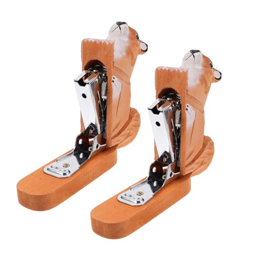OSALADI 2 Stück Holz-tacker mit Niedlichem Eichhörnchen Design Kompakter Handtacker für Büro und Schule Ergonomischer Mini Hefter für Kleine Papiermengen Kreative Dekorative von OSALADI