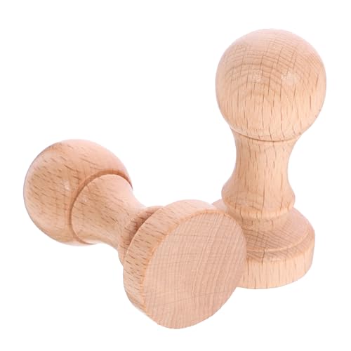 OSALADI 2 Stück Holzstempel DIY Holzschnitzerei Handstempel für Scrapbooking und Hand account Basteln Sicherer Holzgriff Klare Muster Praktische für Kreative Dekoration von OSALADI
