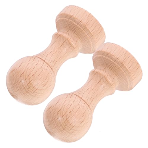OSALADI 2 Stück Holzstempel Rundes DIY Bastelzubehör Holzklötzchen mit Abgerundeten Kanten für Scrapbook Geschenketiketten Handarbeit und Persönliche Stempelgestaltung von OSALADI