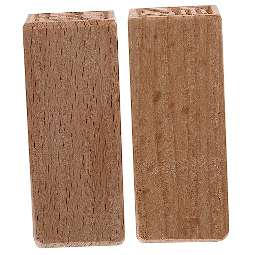 OSALADI 2 Stück Holzstempel für Mondkuchen Glücksmuster Backformen Einfach zu Reinigen Verwenden für Kekse Dim Sum und Gebäck von OSALADI