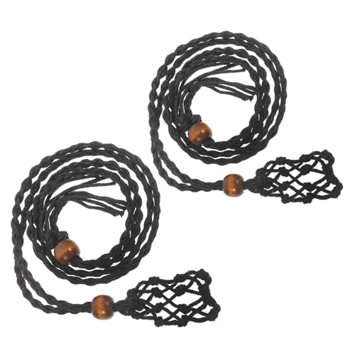 OSALADI 2 Stück Kristall Halskette Schmuckkabel Halskettenkordel Für Schmuck Leerer Halskettenhalter Halskettenschnüre Halsketten Mit Kristallhalter Leerer Steinhalter Baumwollfaden Black OSALADI 2 Stück Kristall Halskette Schmuckkabel Halskettenkordel Für Schmuck Leerer Halskettenhalter Halskettenschnüre Halsketten Mit Kristallhalter Leerer Steinhalter Baumwollfaden Black von OSALADI
