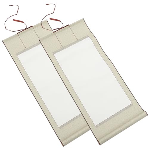 OSALADI 2 Stück Leere Kalligraphie für Malerei Wandmontage Blanko Papier für Chinesische Kalligrafie und Kunst für Anfänger und Profis Mini Format OSALADI 2 Stück Leere Kalligraphie für Malerei Wandmontage Blanko Papier für Chinesische Kalligrafie und Kunst für Anfänger und Profis Mini Format von OSALADI