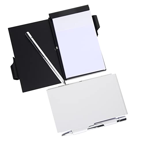 OSALADI 2 Stück Metall Notizblock Teilig mit Stift und Tasche Kleines Taschen Notizbuch Kariert Tragbar für Büro Schule und Zuhause Robustes Metallgehäuse für Notizen und Erinnerungen OSALADI 2 Stück Metall Notizblock Teilig mit Stift und Tasche Kleines Taschen Notizbuch Kariert Tragbar für Büro Schule und Zuhause Robustes Metallgehäuse für Notizen und Erinnerungen von OSALADI