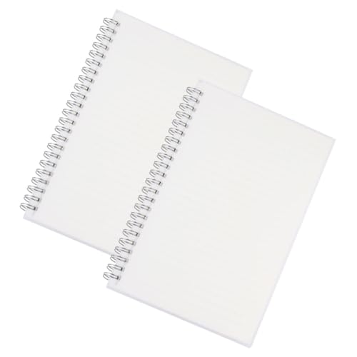 OSALADI 2 Stück Minimalistisches Transparentes Spiralnotizbuch Dull Polish Coil Notepad für Tagebuch Notizen und Scrapbooking Kariert für Schule und Büro OSALADI 2 Stück Minimalistisches Transparentes Spiralnotizbuch Dull Polish Coil Notepad für Tagebuch Notizen und Scrapbooking Kariert für Schule und Büro von OSALADI