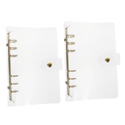 OSALADI 2 Stück Notizbuch Binder Transparente PVC Hülle Nachfüllbares Ringbuch für Büro Zuhause für Notizen und Planer Langlebig und Praktisch von OSALADI