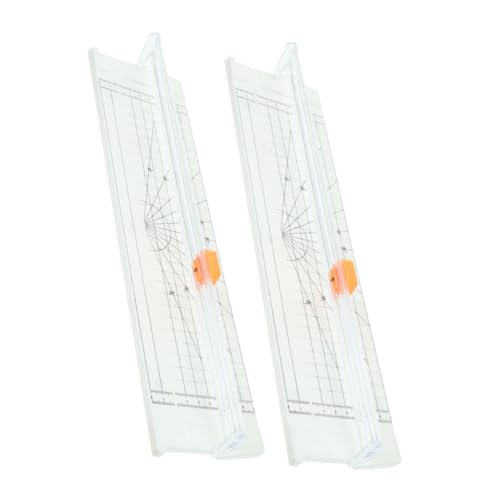 OSALADI 2 Stück Papierschneider mit Faltbarem Lineal Präziser Mini Papierschneider für Fotos Dokumente und Bastelmaterial Leicht für Schule Büro und Scrapbooking Weiß OSALADI 2 Stück Papierschneider mit Faltbarem Lineal Präziser Mini Papierschneider für Fotos Dokumente und Bastelmaterial Leicht für Schule Büro und Scrapbooking Weiß von OSALADI