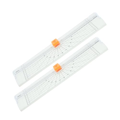 OSALADI 2 Stück Papierschneider mit Faltbarem Lineal Tragbarer Präzisions Schneidebrett Verschleißfeste Klinge Sicherer Schutz für Büro Schule Scrapbooking Etiketten und Fotopapier Weiß OSALADI 2 Stück Papierschneider mit Faltbarem Lineal Tragbarer Präzisions Schneidebrett Verschleißfeste Klinge Sicherer Schutz für Büro Schule Scrapbooking Etiketten und Fotopapier Weiß von OSALADI