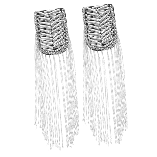 OSALADI 2 Stück Quaste Schulterklappen mit Kette Elegantes Schulterapplikation Schmuckzubehör für Kostüme Retro Design für Besondere Anlässe von OSALADI