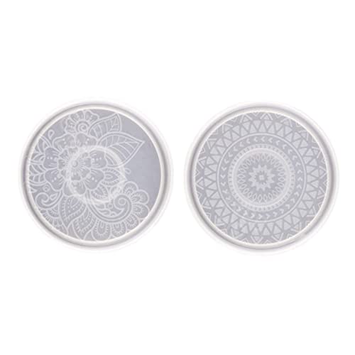 OSALADI 2 Stück Runde Silikonform für DIY Untersetzer Teiliges Mandala Design Gießform für Epoxidharz für Kaffeetassen und Dekorationen Leicht zu Entformen Reinigen OSALADI 2 Stück Runde Silikonform für DIY Untersetzer Teiliges Mandala Design Gießform für Epoxidharz für Kaffeetassen und Dekorationen Leicht zu Entformen Reinigen von OSALADI