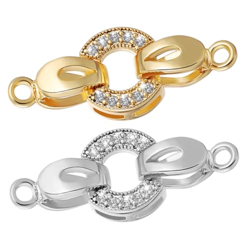 OSALADI 2 Stück Schmuckverschluss Metallverschluss mit Strass Stabile DIY Perlen Armband Halskettenverschlüsse Farbbeständig Vielseitig für Handgefertigten Schmuck OSALADI 2 Stück Schmuckverschluss Metallverschluss mit Strass Stabile DIY Perlen Armband Halskettenverschlüsse Farbbeständig Vielseitig für Handgefertigten Schmuck von OSALADI