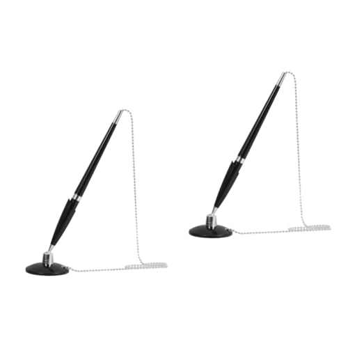 OSALADI 2 Stück Schreibstift mit Ständer wieder auffüllbar Exekutive Büro groß für Form professioneller Kugelschreiber vertikaler Tischstift Counter-Business-Stift Rostfreier Stahl Schwarz OSALADI 2 Stück Schreibstift mit Ständer wieder auffüllbar Exekutive Büro groß für Form professioneller Kugelschreiber vertikaler Tischstift Counter-Business-Stift Rostfreier Stahl Schwarz von OSALADI