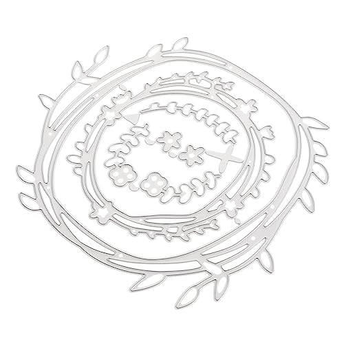 OSALADI 2 Stück Scrapbooking-Stanzteile aus Stahl Sammelalbum Rahmen Stanzformen Scrapbook-Stanzungen Album Scrapbooking Kartenherstellung stirbt Kohlenstoffstahl Silber von OSALADI