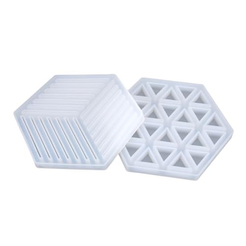 OSALADI 2 Stück Silikonform Hexagon Untersetzer DIY Epoxidharz Gießform für Fondant Kuchen Schokolade Backen Hitzebeständig Lebensmittelecht Formstabil OSALADI 2 Stück Silikonform Hexagon Untersetzer DIY Epoxidharz Gießform für Fondant Kuchen Schokolade Backen Hitzebeständig Lebensmittelecht Formstabil von OSALADI