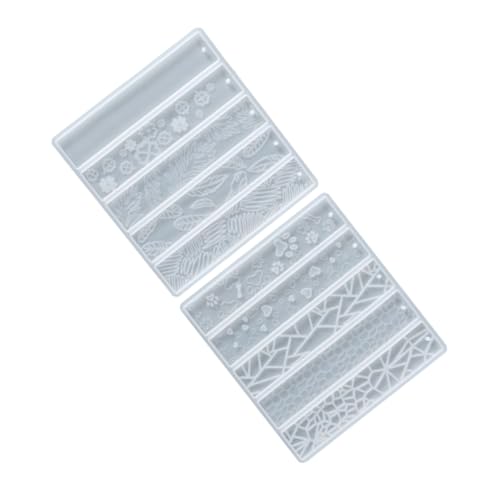 OSALADI 2 Stück Silikonformen selber machen leere Lesezeichenformen Rechteckige Silikonformen Harzform Formen für Epoxidharz Epoxid-Lesezeichenform Schulbedarf Kieselgel von OSALADI